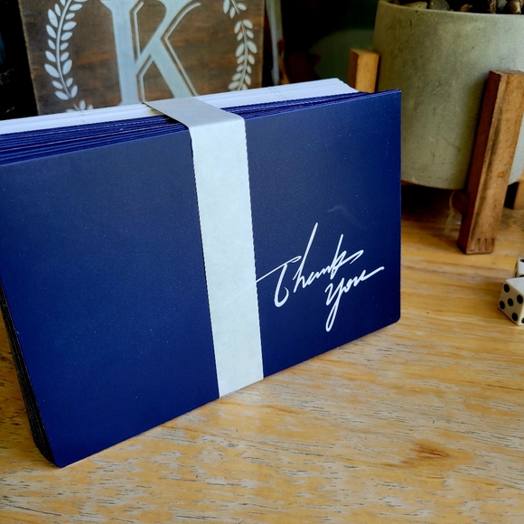 Navy Blue Thank You Cards - Picture 5 of 12